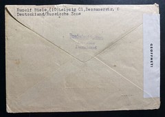 1946 Leipzig Germany Allied occupation Stamps Censored Cover To Frohnlleiten