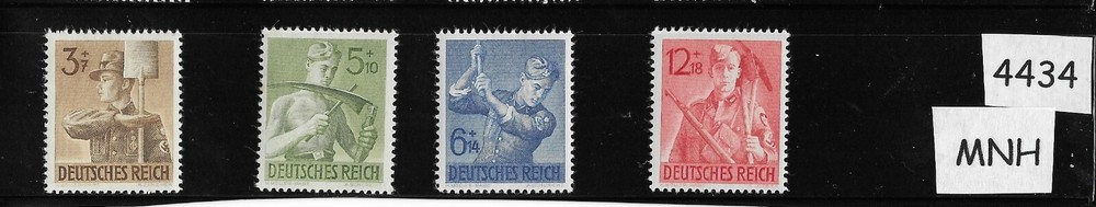 MNH Stamp set / Reich Labor Corps/ 1943 Third Reich era set / WWII Germany