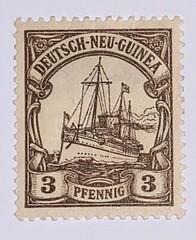Travelstamps: GERMAN NEW GUINEA STAMPS Scott #20 Kaiser’s Yacht, Mint OG WMK