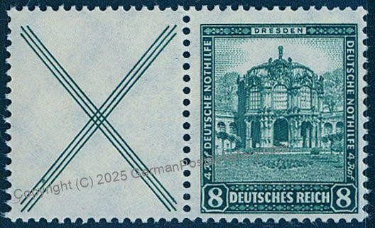 Germany Weimar 1931 Nothilfe Bauwerke Michel W39 MNH Zusammendruck Se-Tena 76767