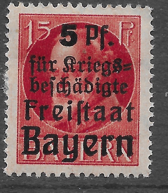 1919 GERMANY BAVARIA MI#172A MH OG