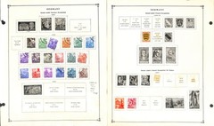 Germany Stamp Collection on 16 Scott & Stock Pages, WWII & Inflation Issues (NA)