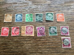 Lot of 13 Deutsche Reich stamps 1920s and 1930s Paul von Hindenberg