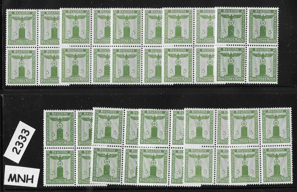 MNH Stamp Blocks X10 1942 Sc S15 WWII Swastika / Third Reich Germany #2333