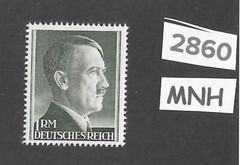 #2860 Very Nice MNH 1RM Third Reich Adolph Hitler stamp / 1942-1944 / Sc524