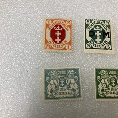 5 MHR Vintage RARE 1921-1925 Freie Stadt Danzig Stamps. Nice- $1 Ships- A DEAL!