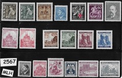 MLH Stamps German occupation WWII BaM Adolf Hitler & other postage #2567