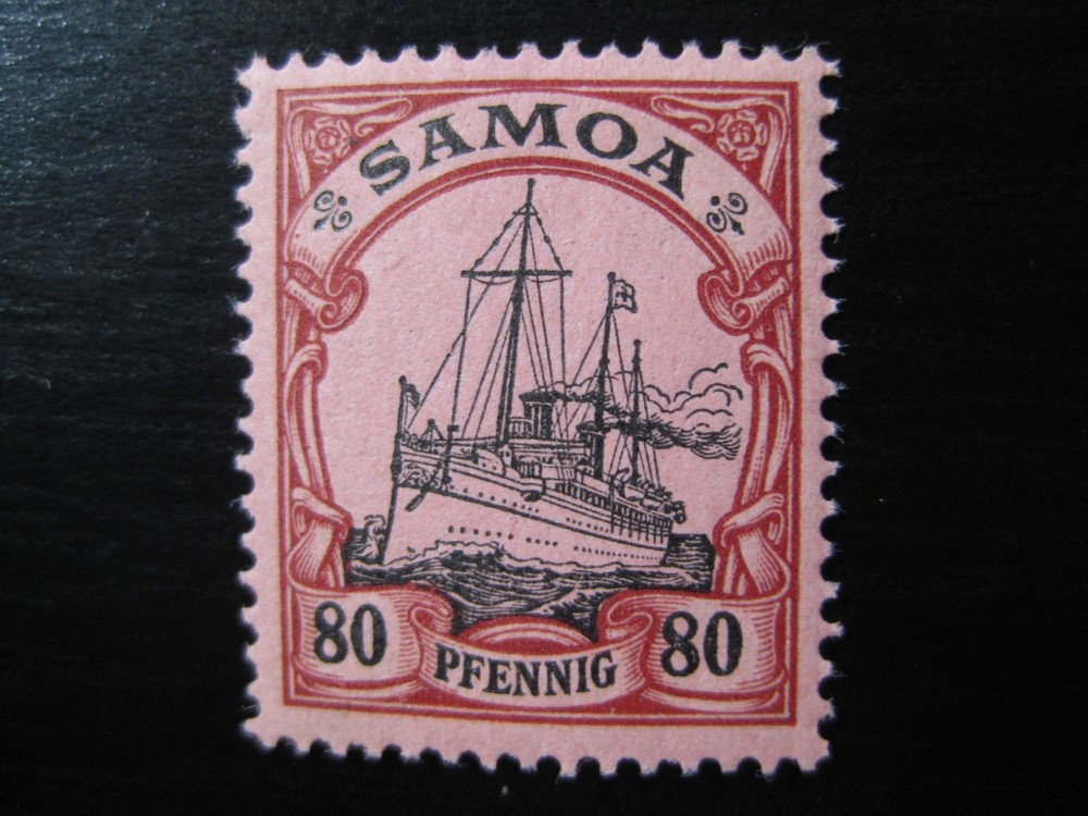 SAMOA GERMAN COLONY Mi. #15 mint MNH Kaiser Yacht stamp!