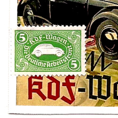 1938 Nazi Germany embossed VW Volkswagen Third 3rd Reich savings stamp MNH RARE