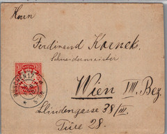 GERMANY 1910 BAYERN POSTAL HISTORY COVER & LETTER ADDR WIEN POSTMARK MUNCHEN