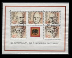 Germany 1384 German Presidents Souvenir Sheet (USED)