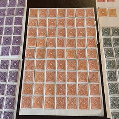INVESTORS LOT 1922 GERMANY MINT STAMPS ON PAGES, POSTHORN ONE AND TWO COLORS