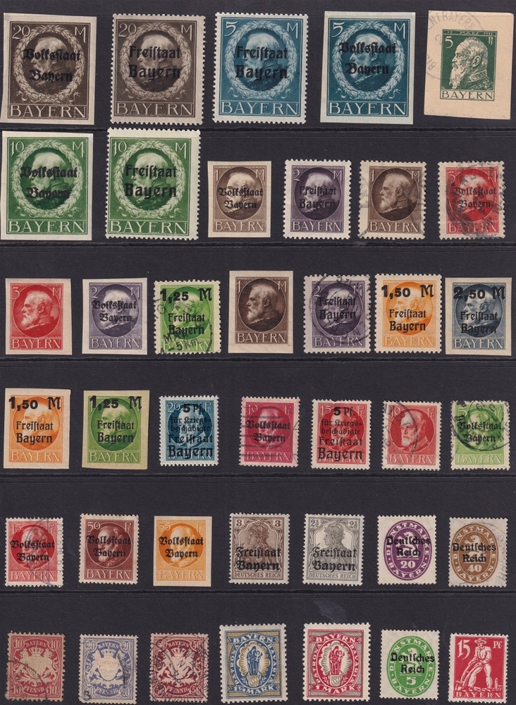 Lot Stamp Germany Reich Bavaria Bayern Classic Selection Mixed 3 F