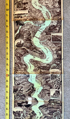 Late 1890s Der Rhein Von Mainz Bis Köln 76 Inch Rheinpanorama Map Fully Intact