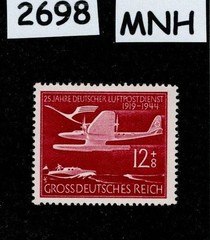 MNH Stamp B252b Third Reich Germany 1944 25th Anniv Airmail service #2698