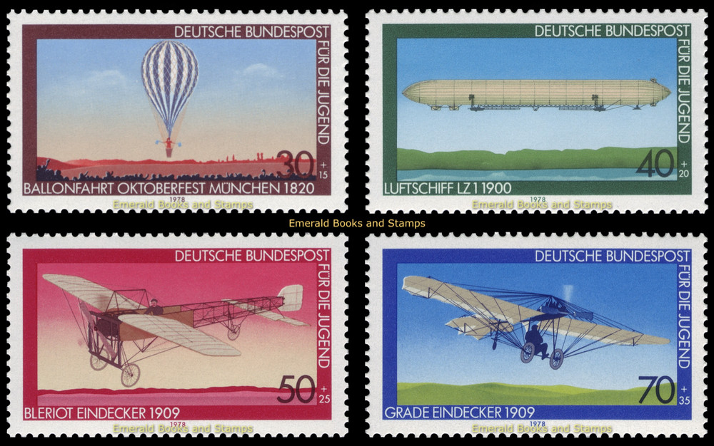 EBS Germany 1978 – For Youth: Aviation – Luftfahrt – Michel 964-967 MNH**