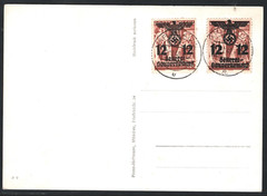 POLAND GERMANY OCC‘ WW2 Postcard EAGLE Overprints SOLDIERS PPC Cracow MA654