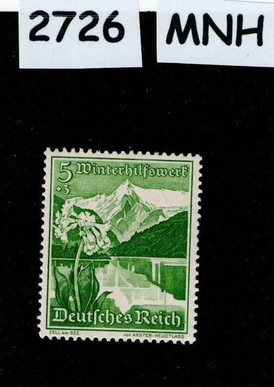 MNH Stamp B125 1938 Germany Castles Cathedrals Mountains Winter relief #2726