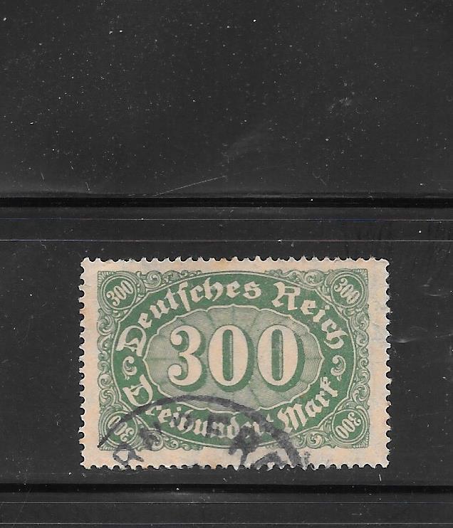 GERMANY GERMAN SC#158 1922 300 MARK POSTALLY USED OLD ANTIQUE STAMP
