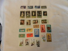 Lot of 27 East Germany Stamps from 1977 Rubens Art, Sports, Animals, More