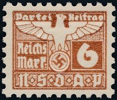 Stamp Germany Revenue Parteitag WWII 1935 3rd Reich Occupation Selection MNG