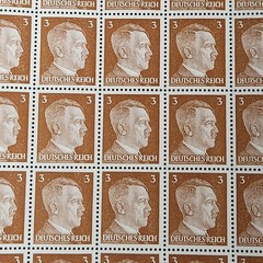 1941 3 Pfenning German Adolph Hitler Full Stamp Sheet WW2 WWII Third Reich