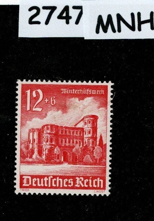 MNH Stamp B182 1940 Germany Castles Cathedrals Architecture Winter relief #2747
