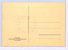 SAAR FDC *TAG DER BRIEFMARKE* 1952 Card IMOSA Saarbrücken Germany HORSES XM104