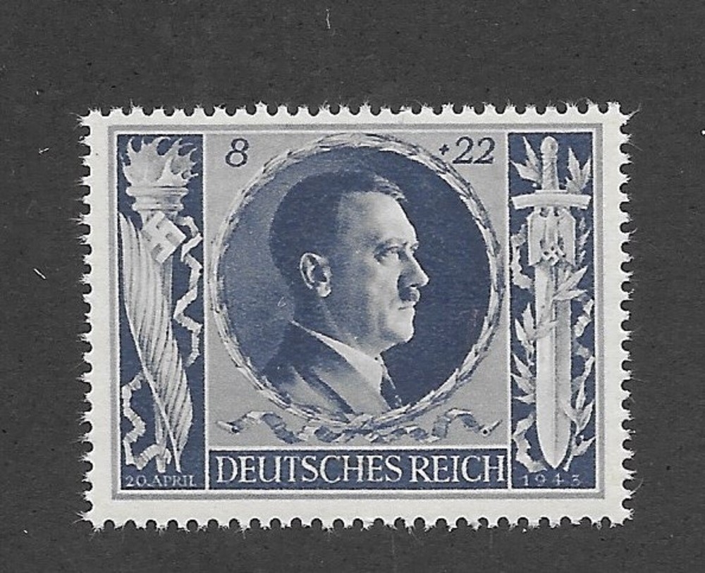MNH stamp PF08 + PF22 Hitler 1943 Birthday / WWII Germany / Third Reich ScB233