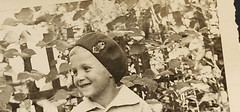 WW2 WWII German postcard photo young boy Youth Pimpf DJ Jugend w uniform hat