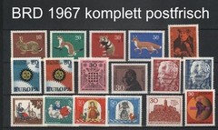 West-Germany / FRG / BRD Complete Yearsets 1960-1969 MNH Stamps, Mi. 326-611