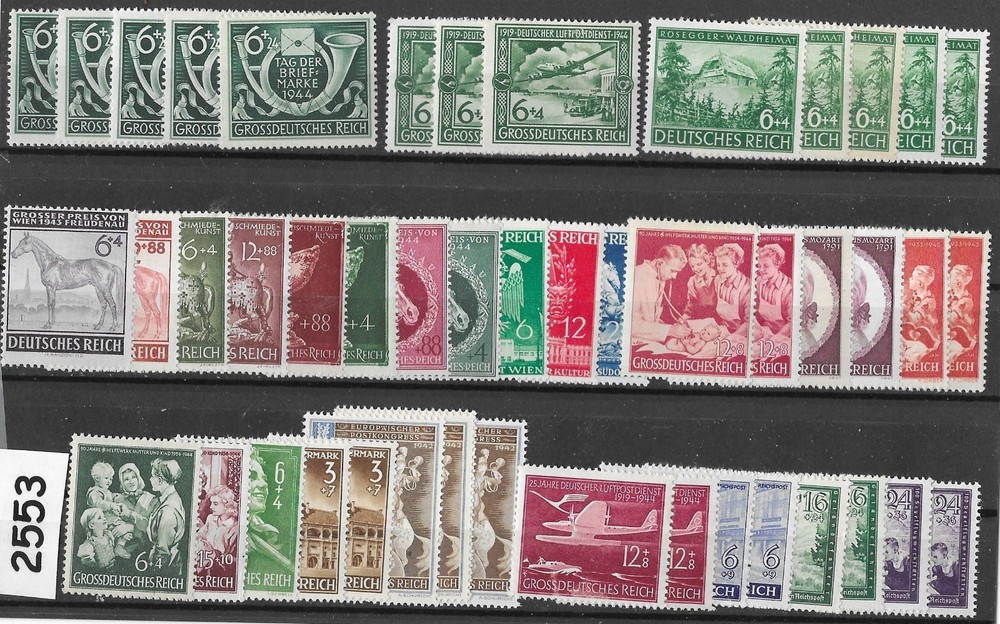 MNH collection Over 100 stamps Germany Third Reich era postage 2 scans #2553