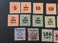 RARE Germany Deutsche Reich Inflation Era Overprint Stamp Lot of 17 MH & Used