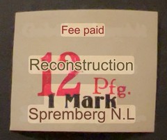 Travelstamps: 1946 Germany Spielberg Local Fee Paid OP Imperf Stamp 1m/12pf MOGH
