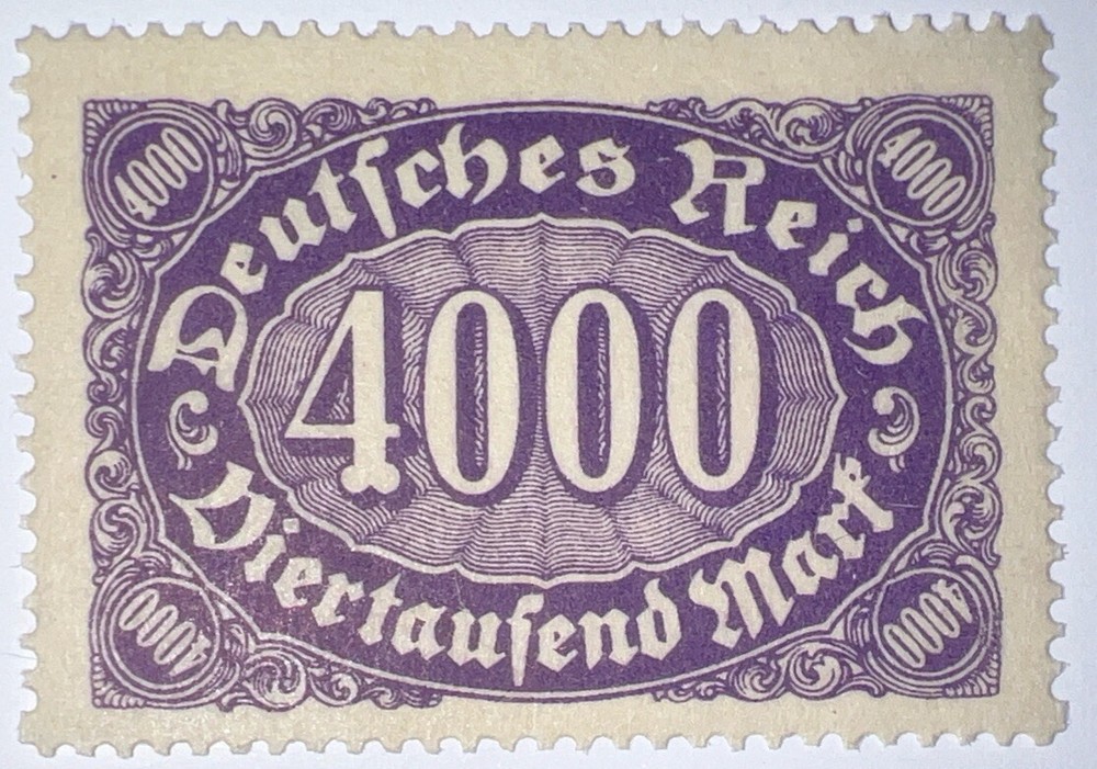 Travelstamps: 1922 Germany Stamps Deutsches Reich 4000 M / Mi. Nr. 255 MOGNH