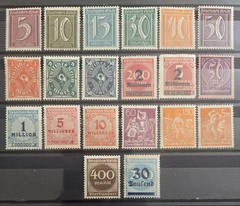 Germany Reich 1920s MNG Inflation Collection of 20 Stamps All Different