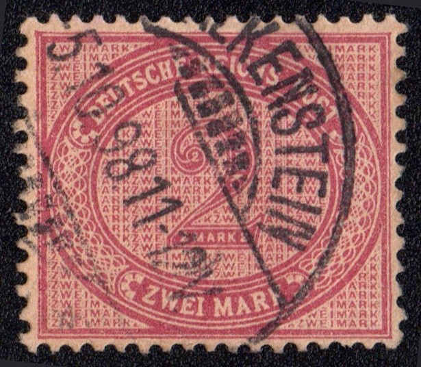 GERMAN EMPIRE 1898 Definitive Stamp for Interior Use 2 Mark Michel 37 used W2805