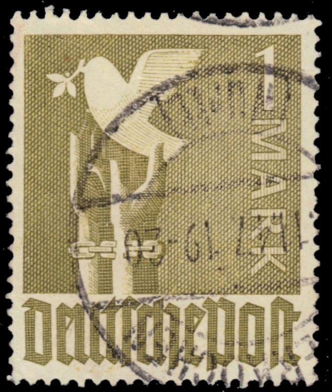 GERMANY 574 – Reaching for Peace Dove „1947 Olive“ (pc15648)