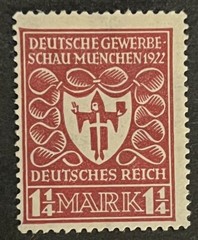 Travelstamps: Germany DR Stamp Mi 199 Sg 118 – Arms of Munich – 1 1/4m MNG