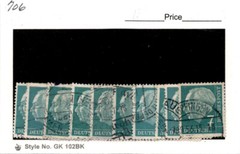 Germany, Postage Stamp, #706 Lot Used, 1954 President Theodor Heuss (AF)