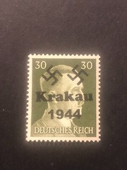 Germany WWII propaganda fantasy overprint (KRAKAU) 30 Rpf. MNH /s23 #425