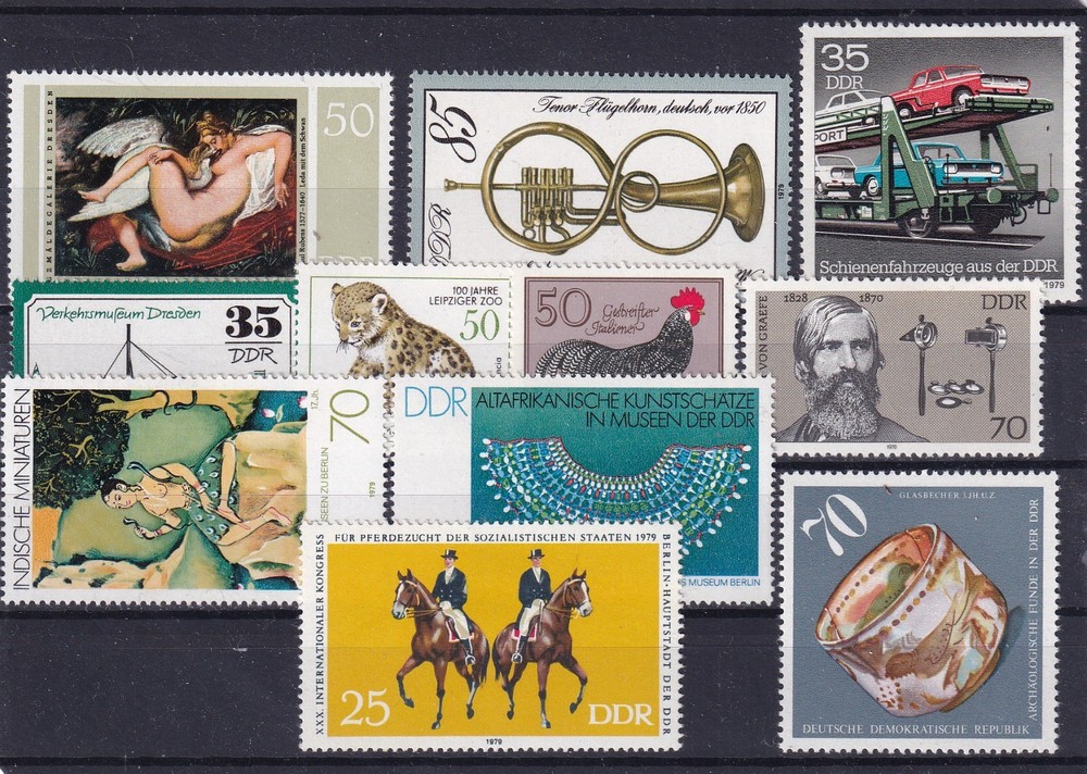 DDR MNH ** Lot 13 Hi-vals from various sets
