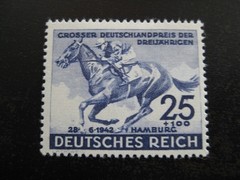 THIRD REICH Mi. #814 mint MNH Blaues Band Horse Race stamp! CV $26.50