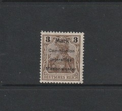 MARIENWERDER 1920 3 MARK BROWN INTERALLIEE FINE MINT SINGED AT BACK SEE PHOTOS