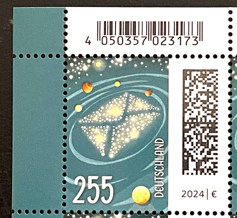 West Germany 2024 Letter Galaxy €2.55 MiNr. 3806 CORNER PAIR SINGLE SHEETS WORLD OF LETTERS!