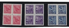 1943 Stamp block set / MNH Third Reich / Richard Wagner / Opera / WWII Germany