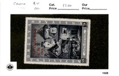 Croatia, Postage Stamp, #B41 Mint Hinged, 1943 WWII German State (AC)