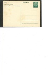 GERMANY PRE STAMPED Postkarte A64 Design 6pf value UNUSED Pres. von Hindenburg