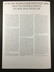 GERMAN POST ART-EDITION 2000/37 FILMACTRESS LILLI PALMER