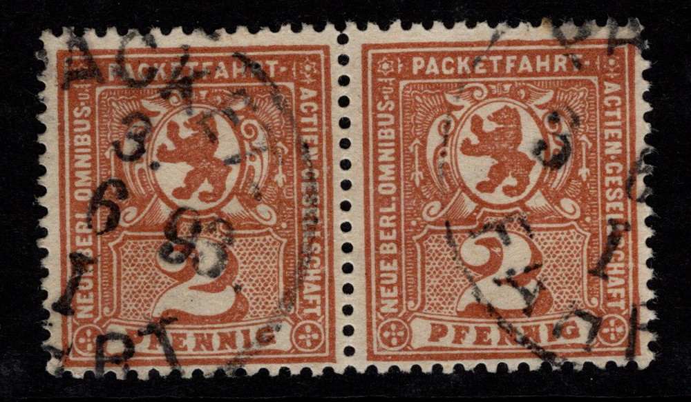 Berlin Local Post 1890s 2p Pair Used – S45877